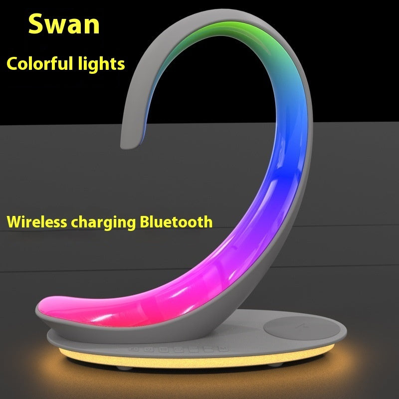 Virelia SwanGlow™ Lamp – Elegant Ambient Light with Wireless Charging & Bluetooth Sound