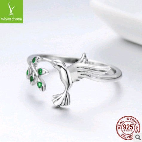 Freedom Bird 925 Silver Ring – Adjustable Korean Ladies Fashion Jewellery