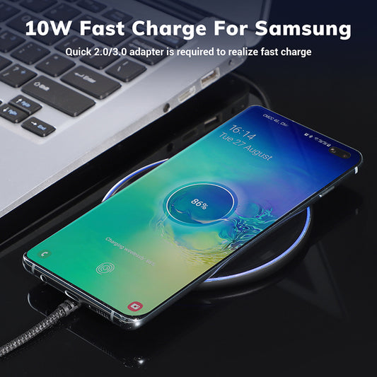 Ultra-Thin Aluminum Wireless Fast Charger – Desktop Charging Pad