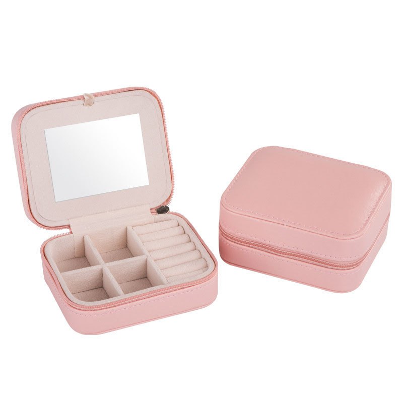 Luxury Mini Jewelry Travel Organizer – Portable Zipper Case for Rings, Earrings & Accessories