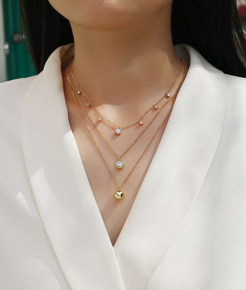 1-Carat Moissanite Silver Pendant Necklace – S925 Gold Electroplated, Minimalist Luxury