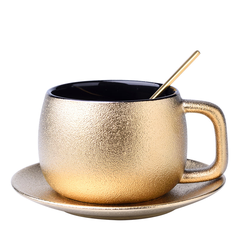 Elegant Golden Coffee Mug Set – Ceramic & Chic Homeware