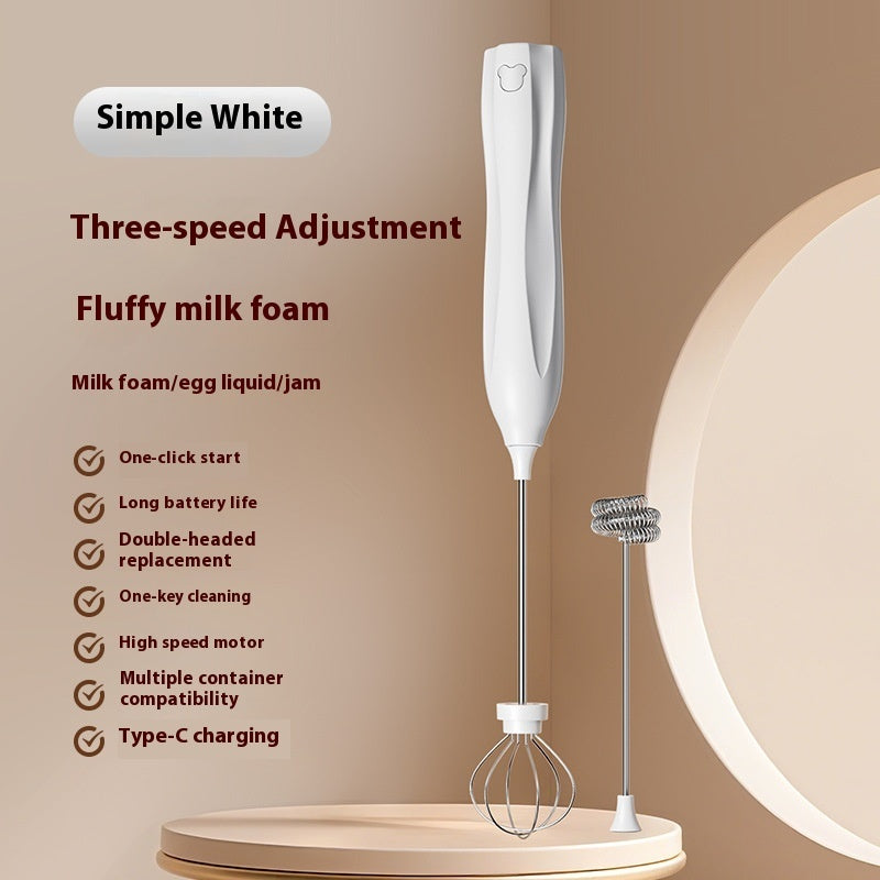Electric Handheld Milk Frother – Mini Coffee & Matcha Foam Maker