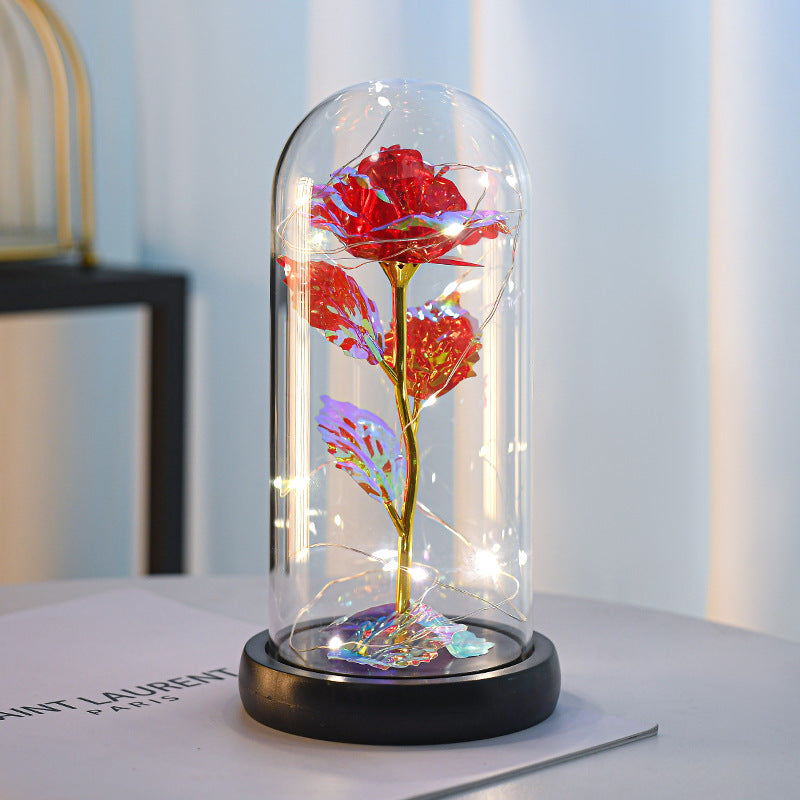 Gold Foil Rose in Acrylic Cover – Luxury Artificial Gift Rose