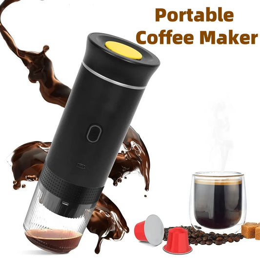 Electric 3-in-1 Portable Coffee Grinder & Espresso Maker – Travel & Home Use