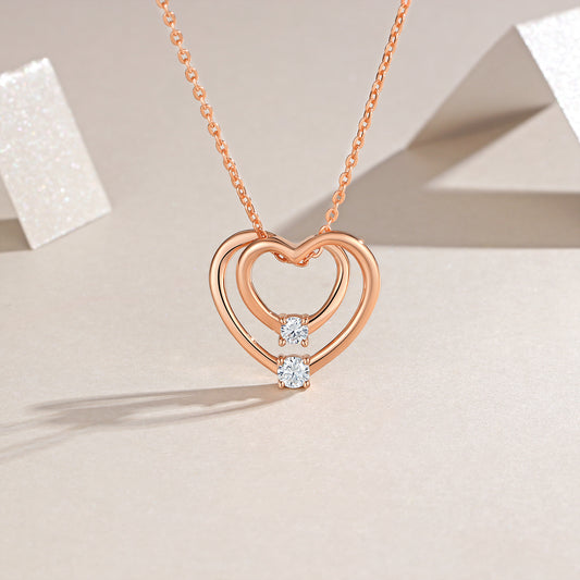 Moissanite Pendant Necklace – S925 Silver, Platinum-Plated