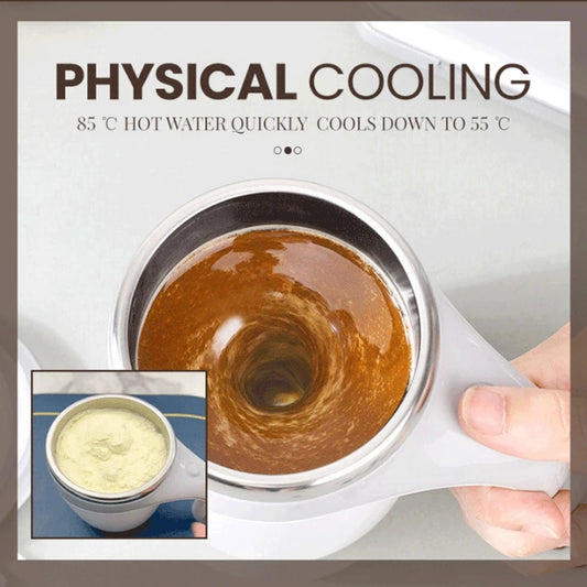 Rechargeable Self-Stirring Coffee & Milkshake Cup – Electric Magnetic Stirring Mug