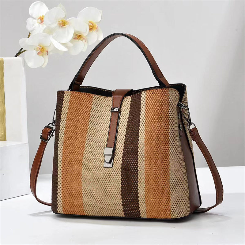 High Fashion PU Leather Bucket Bag – Large Capacity Women’s Crossbody Handbag