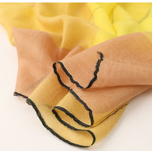 Multicolor Plaid Long Scarf – Cozy Cashmere Shawl for Women