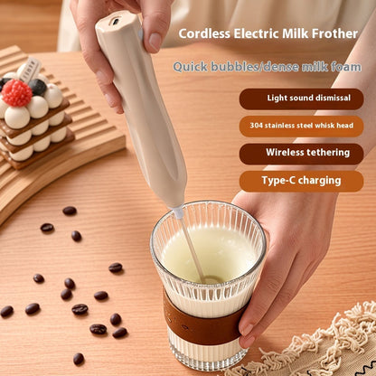 Electric Handheld Milk Frother – Mini Coffee & Matcha Foam Maker