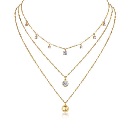 1-Carat Moissanite Silver Pendant Necklace – S925 Gold Electroplated, Minimalist Luxury