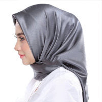 Elegant Satin Imitation Silk Shawl – Lightweight Ladies Headscarf