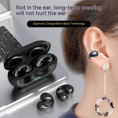 Wireless Bone Conduction Ear Clip Bluetooth 5.3 Headset – TWS, Comfortable, Sports
