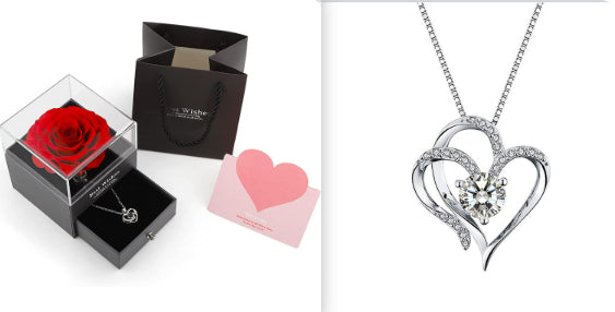 Luxury Eternal Rose Jewelry Box – Acrylic Preserved Flower Gift for Her