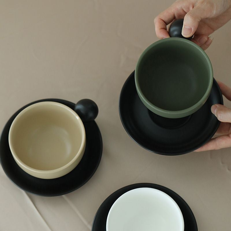 European Luxury Ceramic Coffee Mug Set – Elegant Home & Café Style