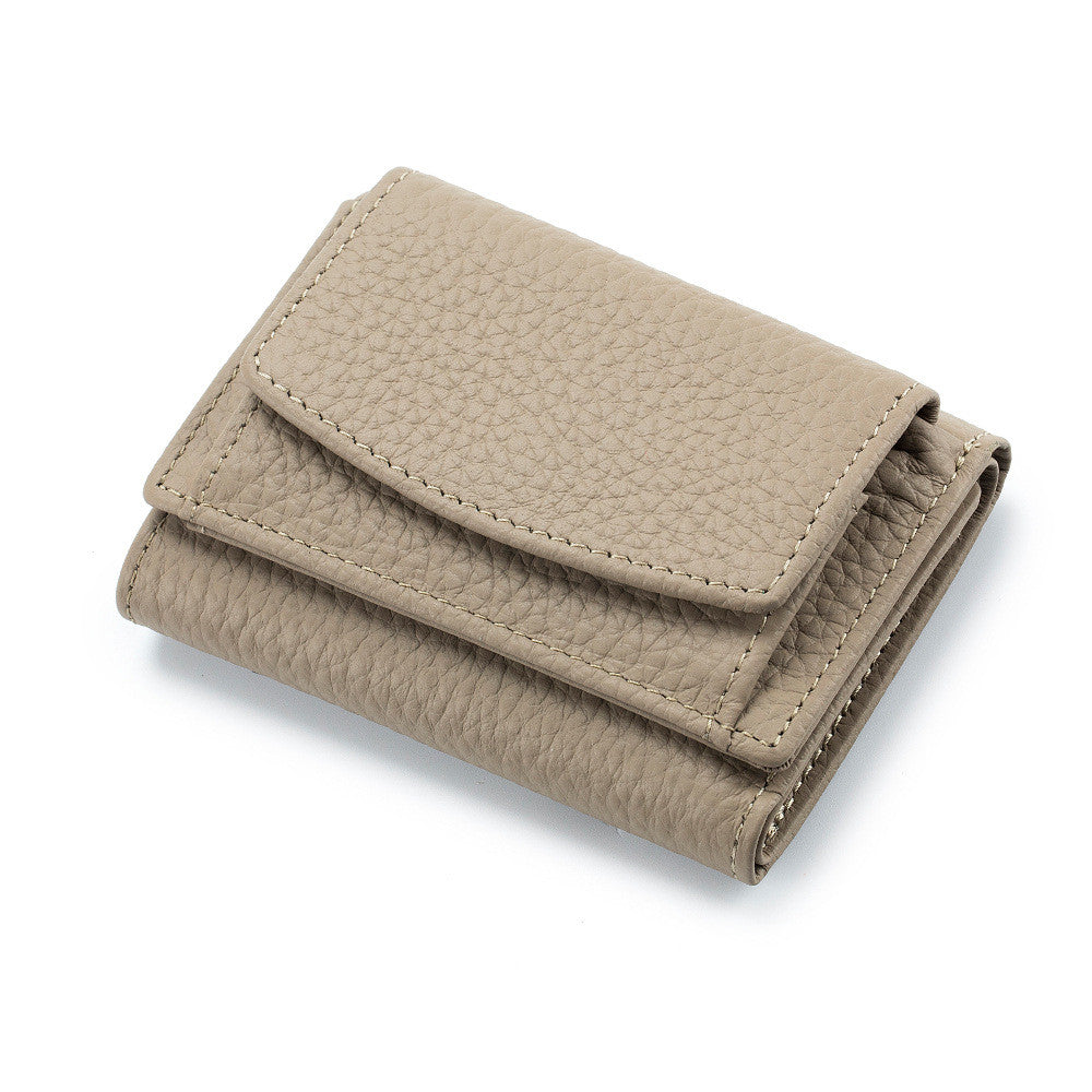 Luxury Japanese Minimalist Leather Mini Wallet for Women – Elegant & Compact