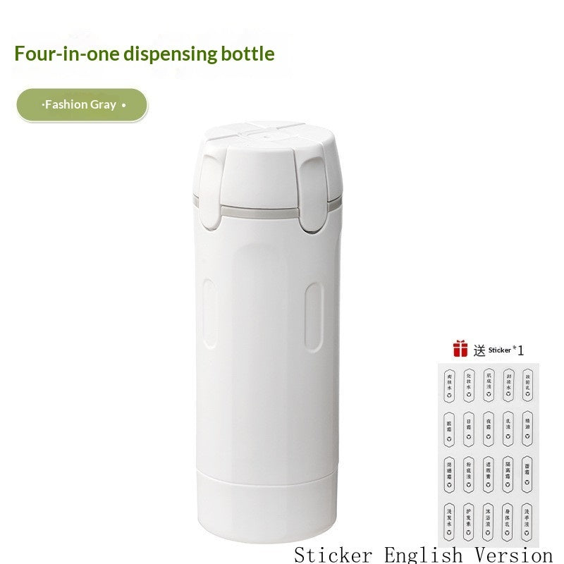 4-in-1 Travel Dispenser Bottle – Leakproof Portable Container for Toiletries & Perfume