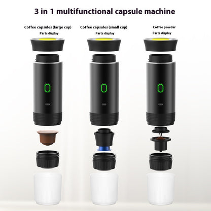 Electric 3-in-1 Portable Coffee Grinder & Espresso Maker – Travel & Home Use
