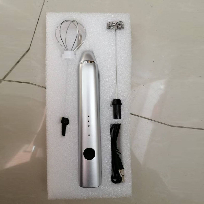 Rechargeable Portable Handheld Milk Frother – 3-Speed Foam Maker