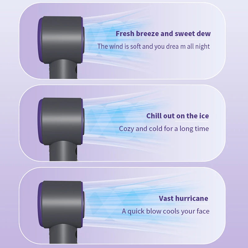 Portable Turbo Cooling Fan – Semiconductor Chill Technology, 3000mAh Battery, Adjustable Wind Speeds