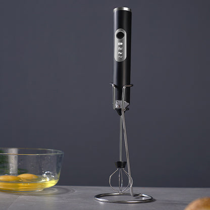 Café-Style Milk Frother with Egg Beater Stand – Smooth Foam, Effortless Mixing