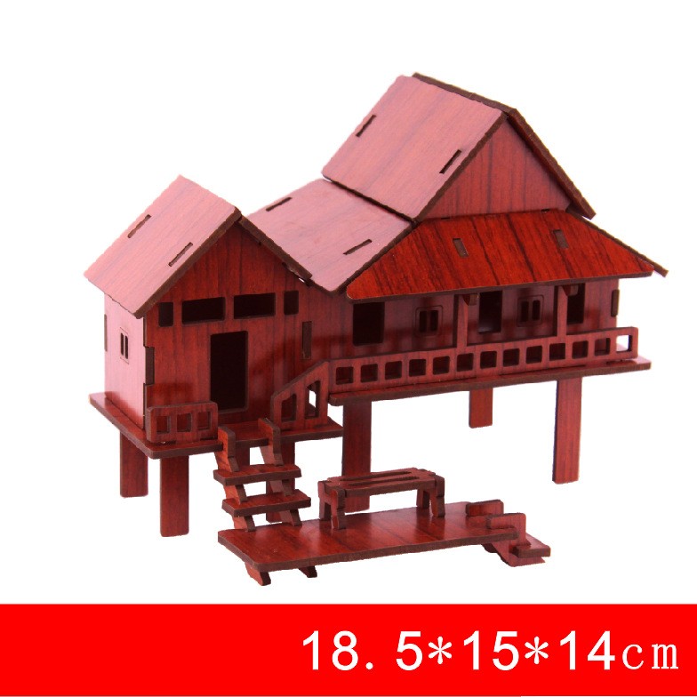 3D Wooden Puzzle Model – DIY Craft Kit & Elegant Home Décor Piece”