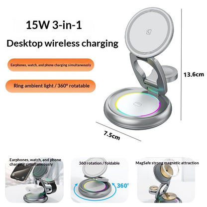 VIRELIA™ AeroMag 15W 3-in-1 Wireless Charging Station