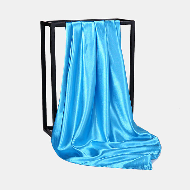 Elegant Satin Imitation Silk Shawl – Lightweight Ladies Headscarf