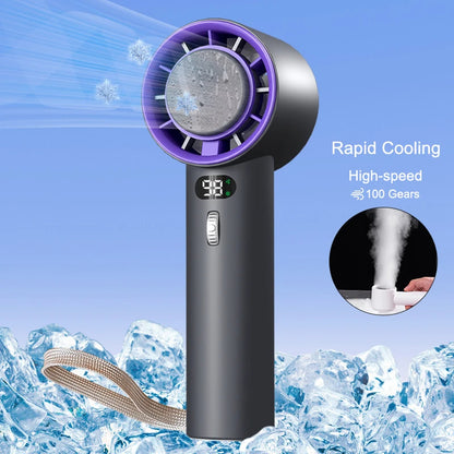 Portable Turbo Cooling Fan – Semiconductor Chill Technology, 3000mAh Battery, Adjustable Wind Speeds