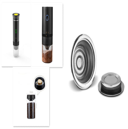Electric 3-in-1 Portable Coffee Grinder & Espresso Maker – Travel & Home Use