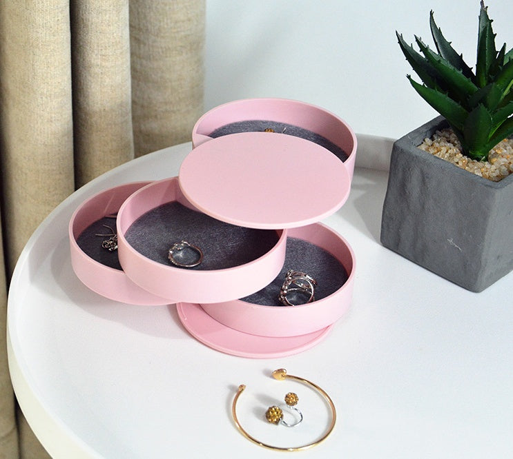 Luxury Plastic Jewelry Box Storage Container – Multi-Compartment Organizer for Rings, Earrings & Accessories