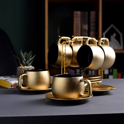 Elegant Golden Coffee Mug Set – Ceramic & Chic Homeware