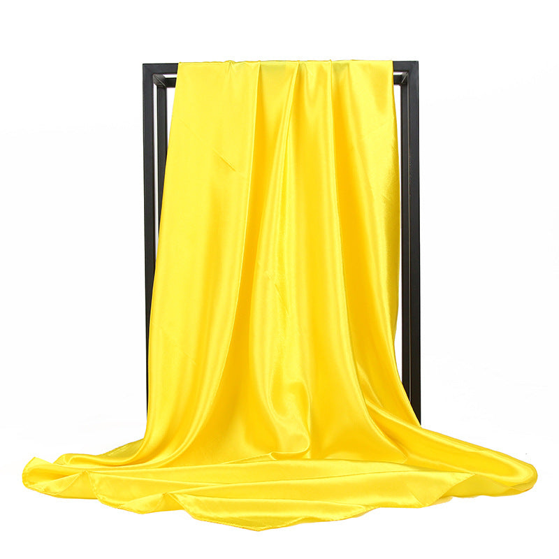 Elegant Satin Imitation Silk Shawl – Lightweight Ladies Headscarf
