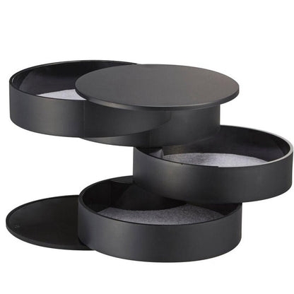 Luxury Plastic Jewelry Box Storage Container – Multi-Compartment Organizer for Rings, Earrings & Accessories