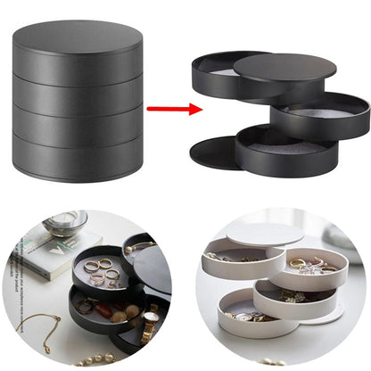 Luxury Plastic Jewelry Box Storage Container – Multi-Compartment Organizer for Rings, Earrings & Accessories