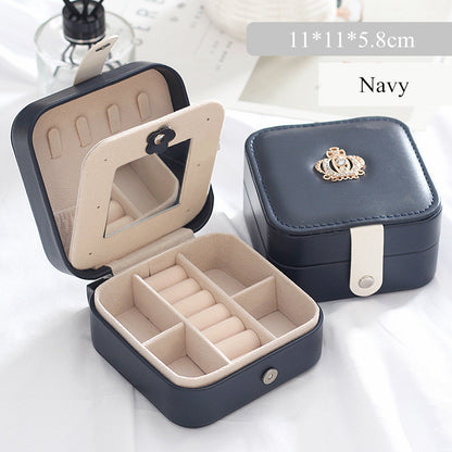 Luxury Travel Jewelry Organizer – Compact Portable Case for Rings & Earrings