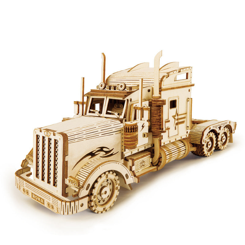 DIY Wooden Mechanical Car Model Kit – Large Advanced 3D Puzzle | Premium Assembly Hobby Model Kit