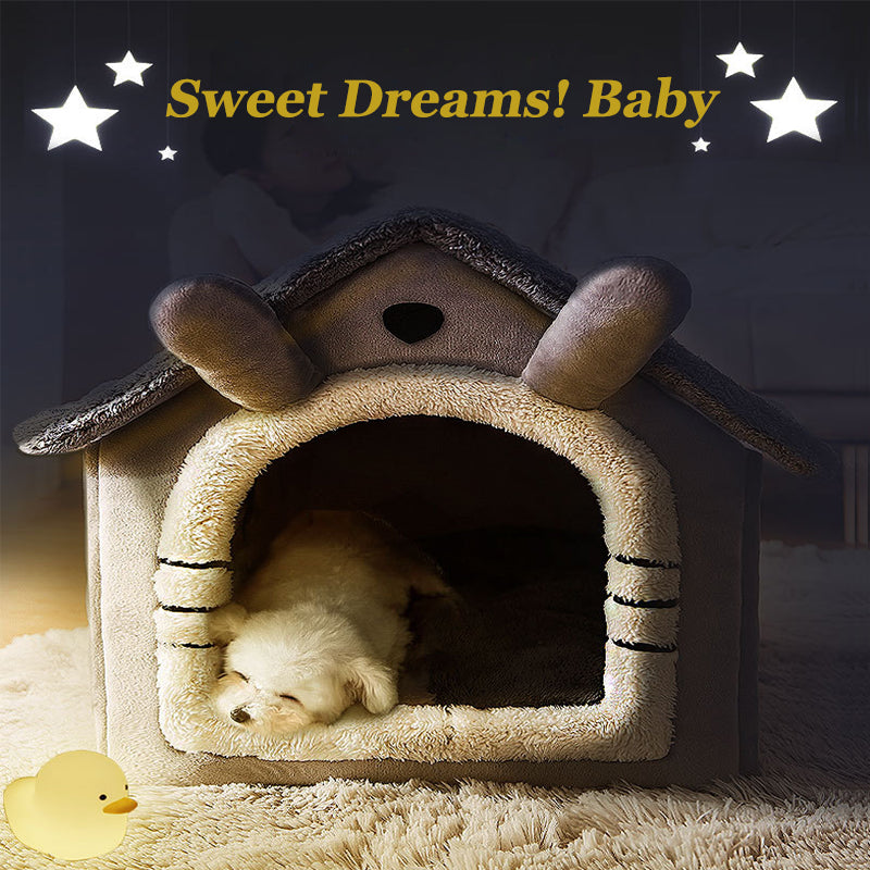 Luxury Four-Season Pet House Bed – Cozy Indoor Nest for Cats & Small Dogs