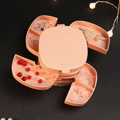 Luxury Rotating Jewelry Organizer – Multi-Layer Earring & Accessory Display Box
