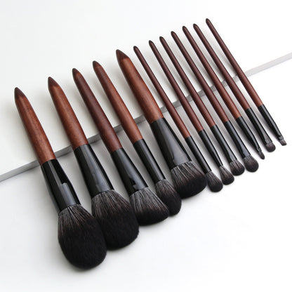 MAANGE 12-Piece Ebony Makeup Brushes – Complete Makeup Tool Set