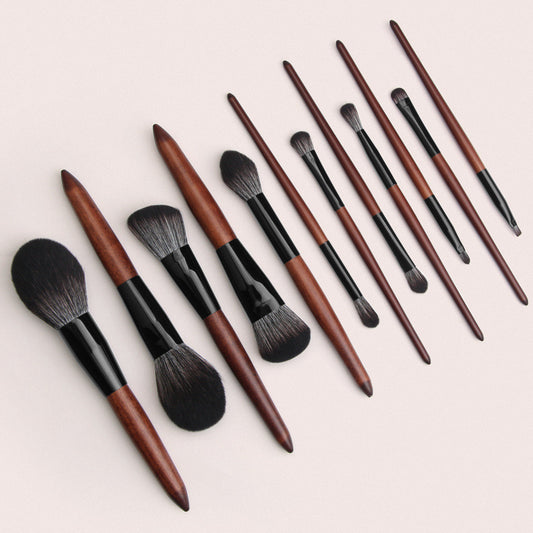 MAANGE 12-Piece Ebony Makeup Brushes – Complete Makeup Tool Set