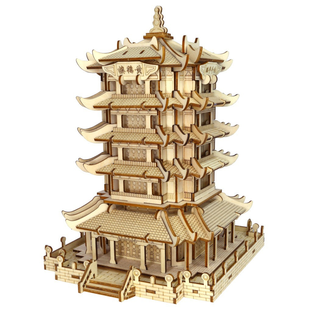 Yellow Crane Tower 3D Puzzle Model – A Timeless Symbol of Elegance & Craftsmanship