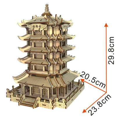 Yellow Crane Tower 3D Puzzle Model – A Timeless Symbol of Elegance & Craftsmanship