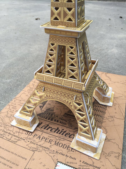 3D Paper Puzzle Building Model for Kids – Creative STEM DIY Craft Kit