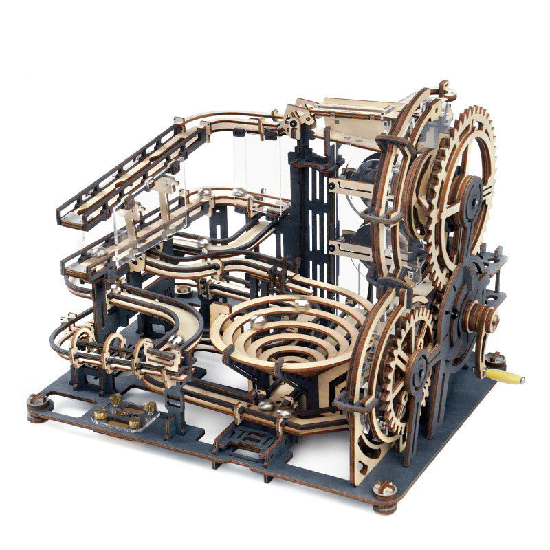 ROKR Marble Night City 3D Mechanical Marble Run Kit – Premium Wooden DIY Puzzle Model
