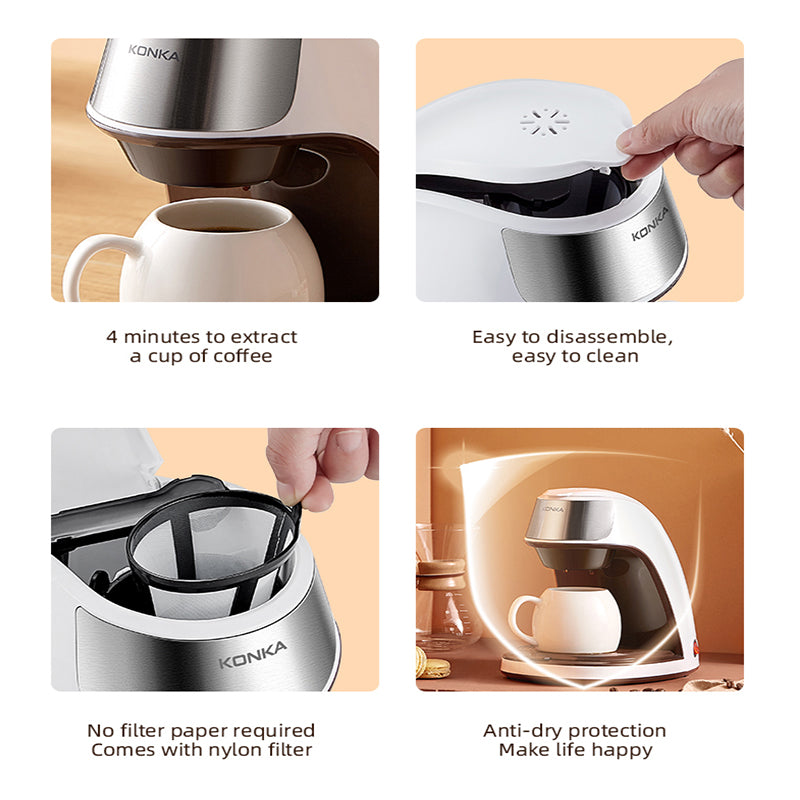 Portable Automatic Coffee Maker – Mini Espresso Machine for Home & Office