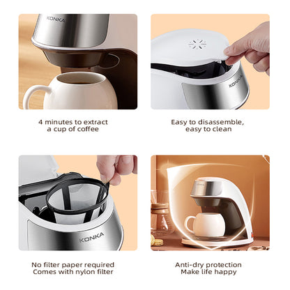 Portable Automatic Coffee Maker – Mini Espresso Machine for Home & Office
