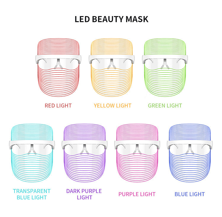 LED Facial Mask 7 Modes – Skin Whitening, Anti-Aging & Home Spa Therapy