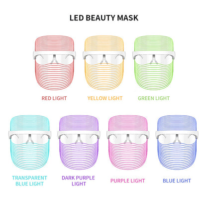 LED Facial Mask 7 Modes – Skin Whitening, Anti-Aging & Home Spa Therapy
