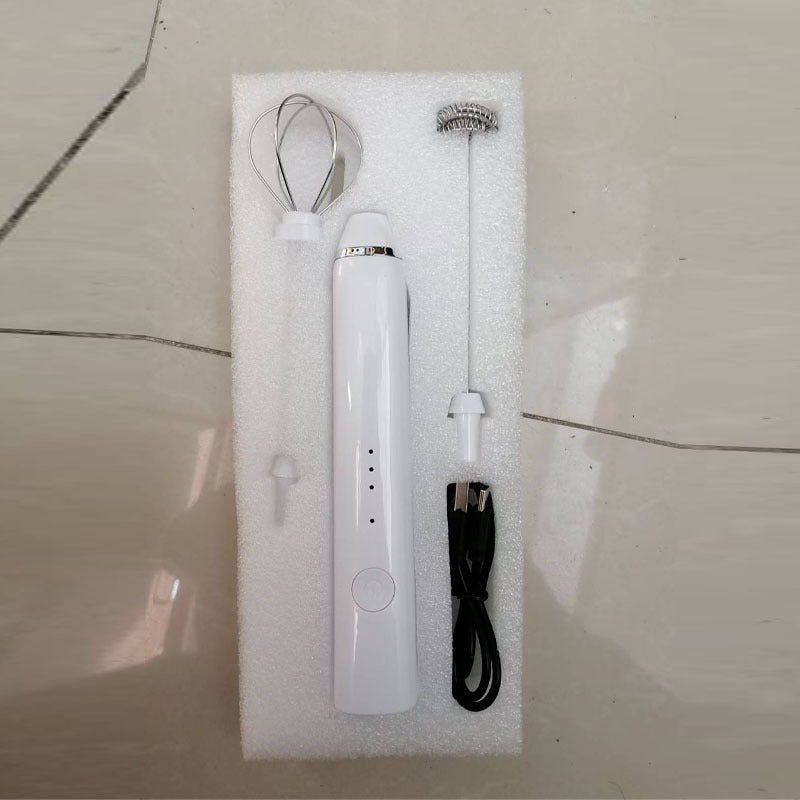 Rechargeable Portable Handheld Milk Frother – 3-Speed Foam Maker
